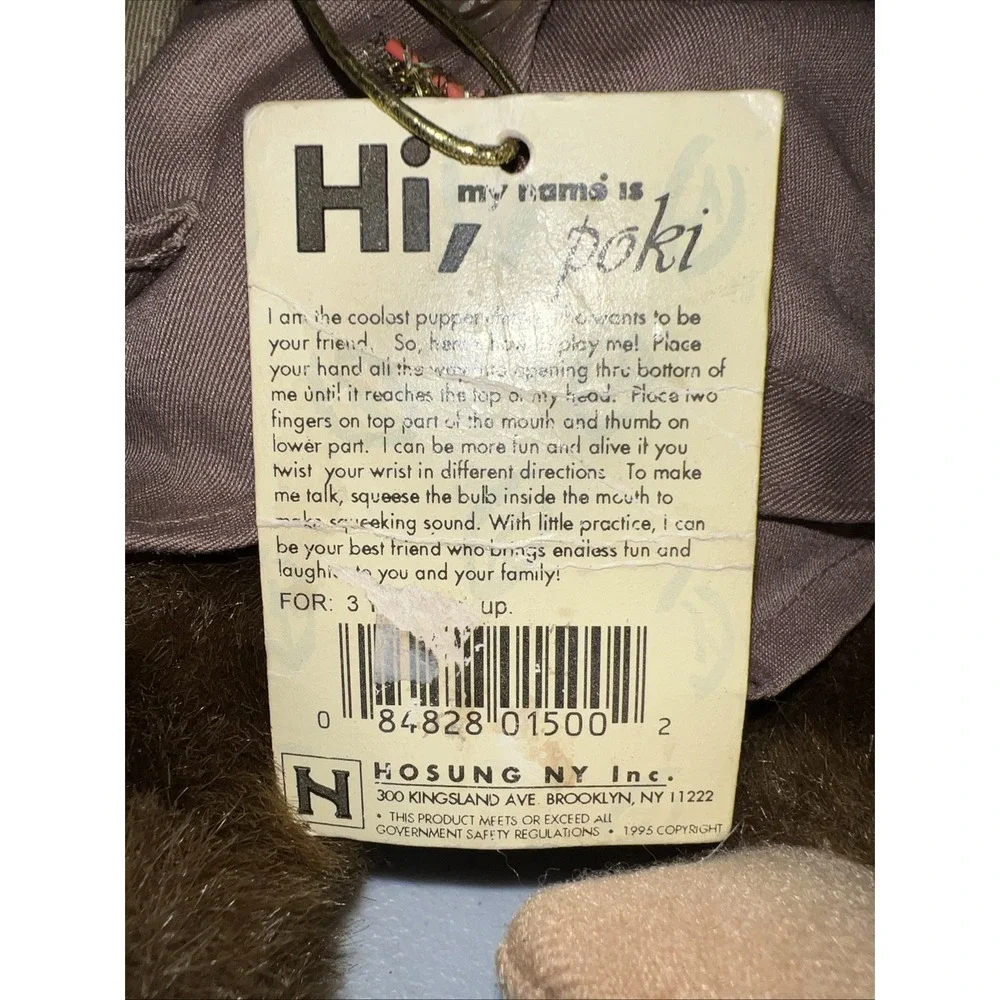 Vtg Hosing 1994 The Tiny Chimp Puppet - Poki Monkey With Backpack 10